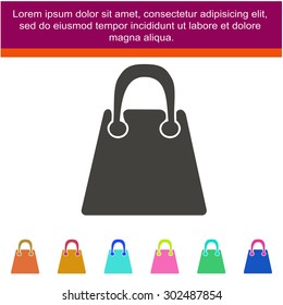 shopping bag - vector icon