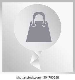 shopping bag - vector icon