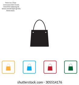 shopping bag - vector icon