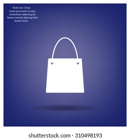 shopping bag - vector icon