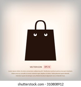 shopping bag vector icon