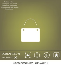 shopping bag - vector icon