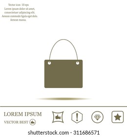 shopping bag - vector icon