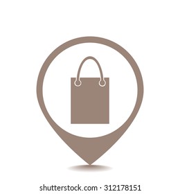 Shopping bag  vector icon