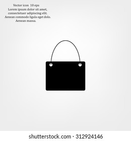 shopping bag - vector icon