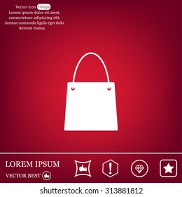 shopping bag - vector icon