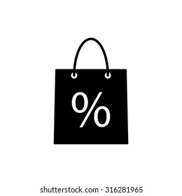 shopping bag - vector icon