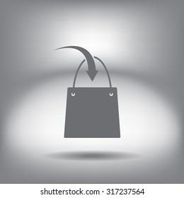 shopping bag - vector icon