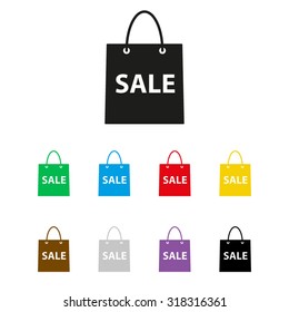 shopping bag - vector icon