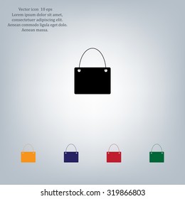 shopping bag - vector icon