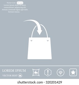 shopping bag - vector icon