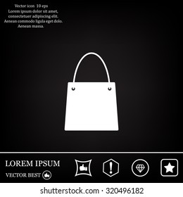 shopping bag - vector icon