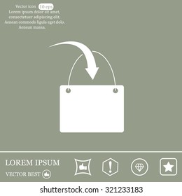 shopping bag - vector icon