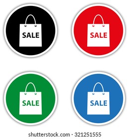 shopping bag - vector icon