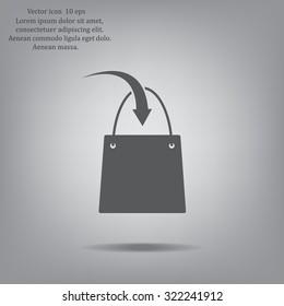 shopping bag - vector icon
