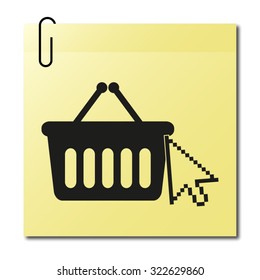 shopping bag - vector icon
