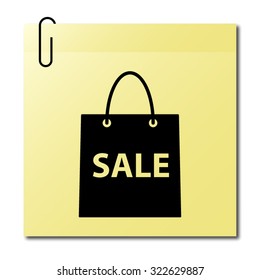 shopping bag - vector icon