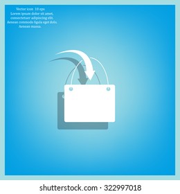 shopping bag - vector icon