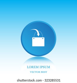 shopping bag - vector icon