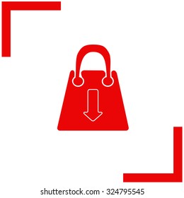 Shopping bag. Vector icon.