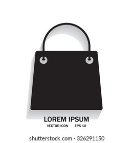 shopping bag - vector icon