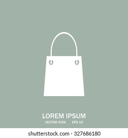 shopping bag - vector icon