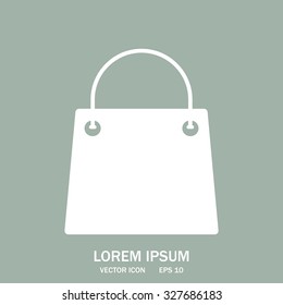 shopping bag - vector icon