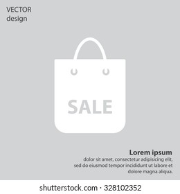 shopping bag - vector icon