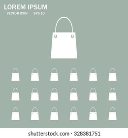 shopping bag - vector icon