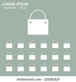 shopping bag - vector icon