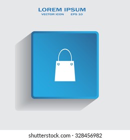 shopping bag - vector icon