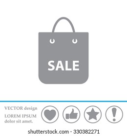 shopping bag - vector icon
