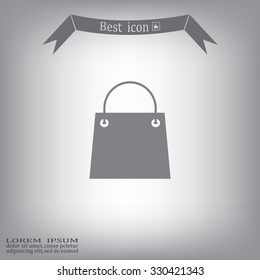 shopping bag - vector icon