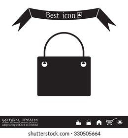 shopping bag - vector icon