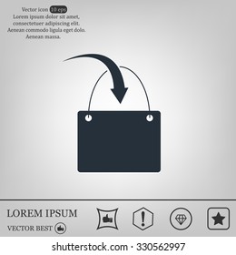 shopping bag - vector icon