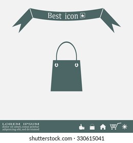 shopping bag - vector icon