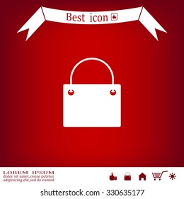 shopping bag - vector icon