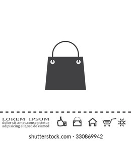 shopping bag - vector icon