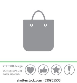 shopping bag - vector icon