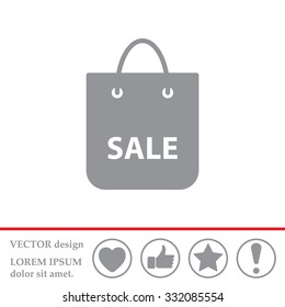 shopping bag - vector icon