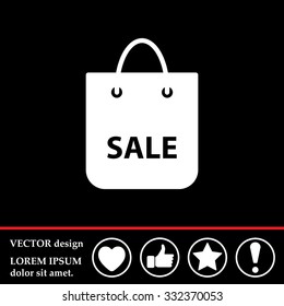 shopping bag - vector icon