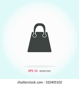 Shopping bag. Vector icon.