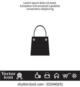 shopping bag - vector icon