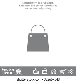 shopping bag - vector icon