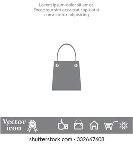 shopping bag - vector icon