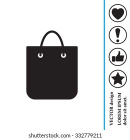 shopping bag - vector icon