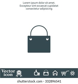 shopping bag - vector icon