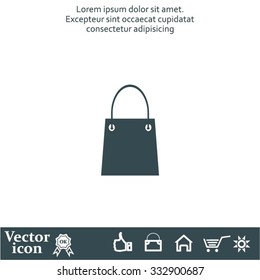 shopping bag - vector icon