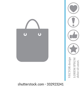 shopping bag - vector icon