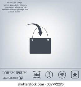 shopping bag - vector icon